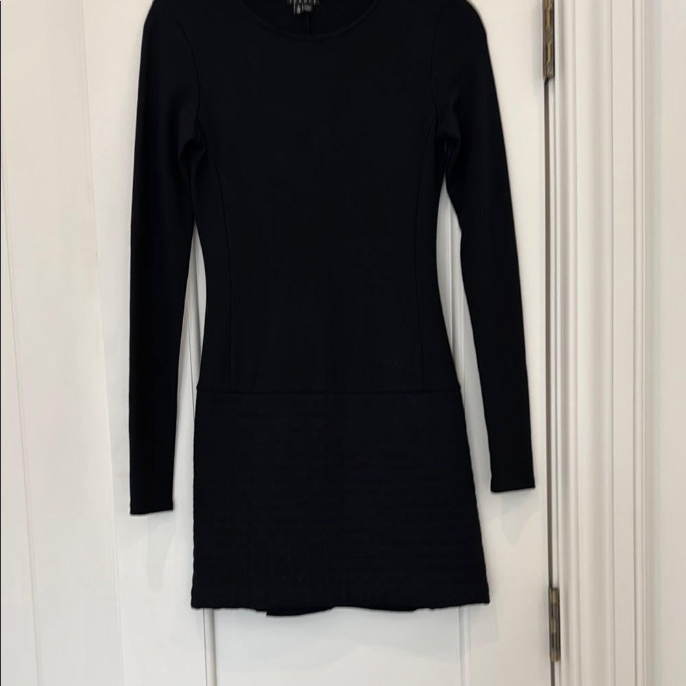 Theory Black Long Sleeve Dress knit dress